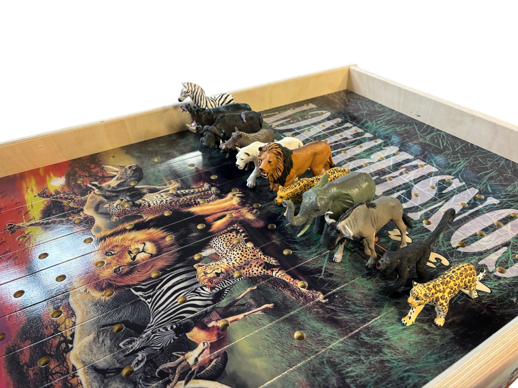Safari Theme -  Jumbo 24”x48” Horse Game with Integrated Chip Pot Large Party Games/ Camping