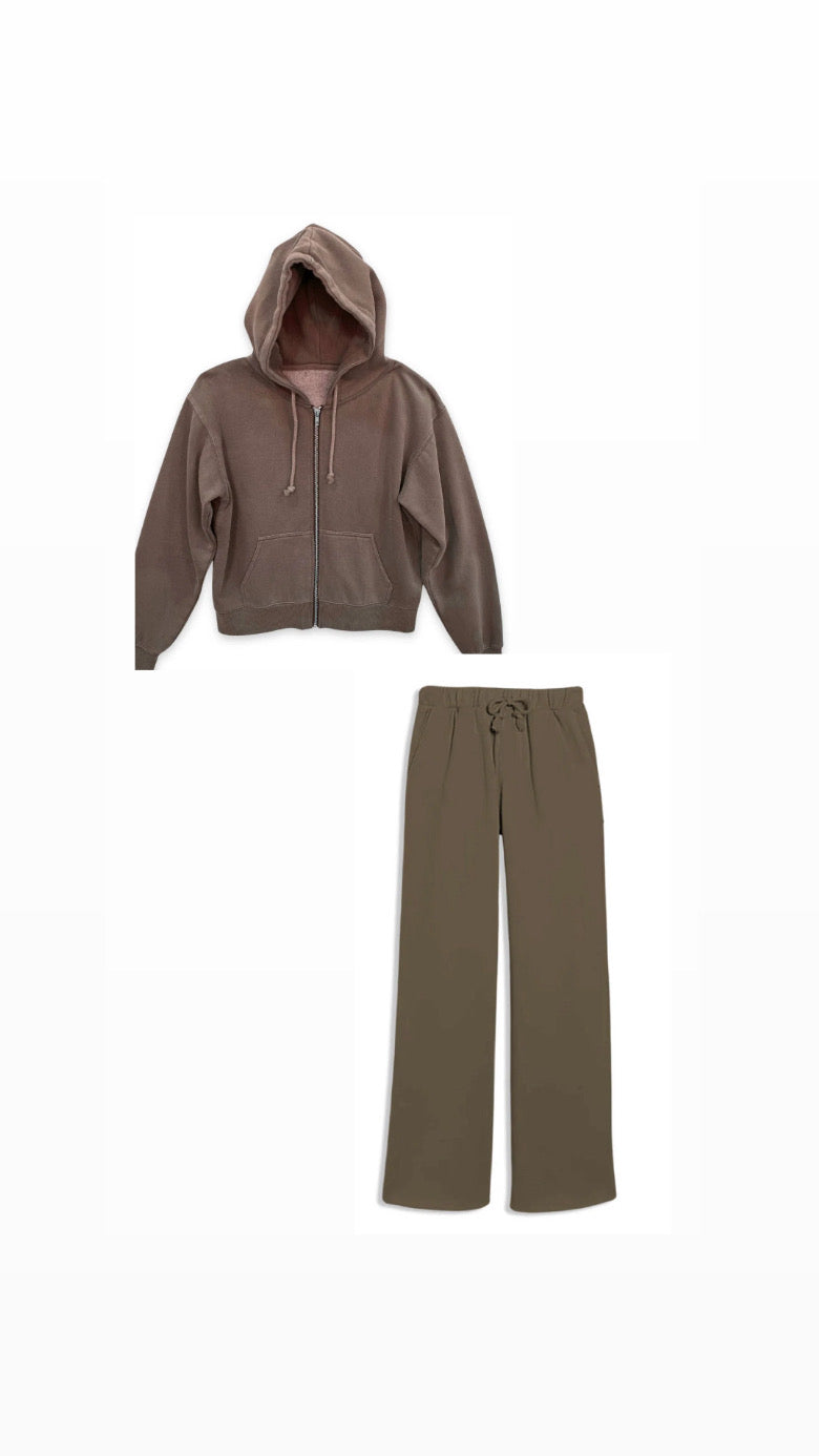 Katie J - Cody Mushroom Zip Hoodie & Lounge Pant Set