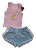 FBZ - Pink Positano Amalfi Coast Tank Top & Blue Shorts Set