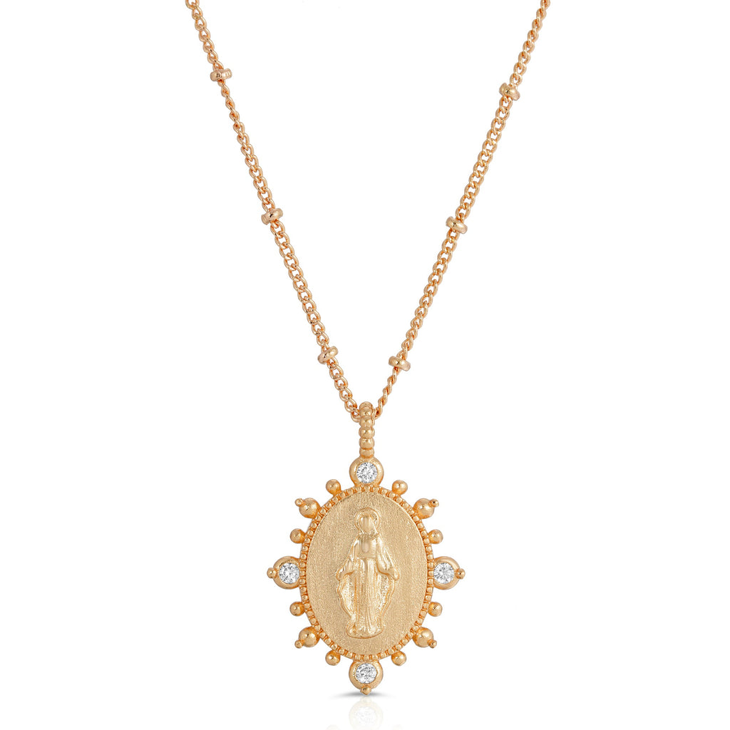 Lady Lourdes Pendant - Gold