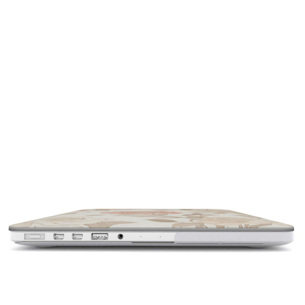 Neutral Floral MacBook Case | Soft Botanical Hardshell Cover for MacBook Air and Pro