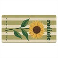Radiate Kindness Sunflower Desk Mat | Stripes Inspirational Mouse Pad
