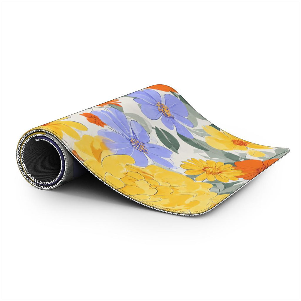 Electric Dreams Floral Desk Mat | Vibrant Bloom Mouse Pad for Bold Workspaces