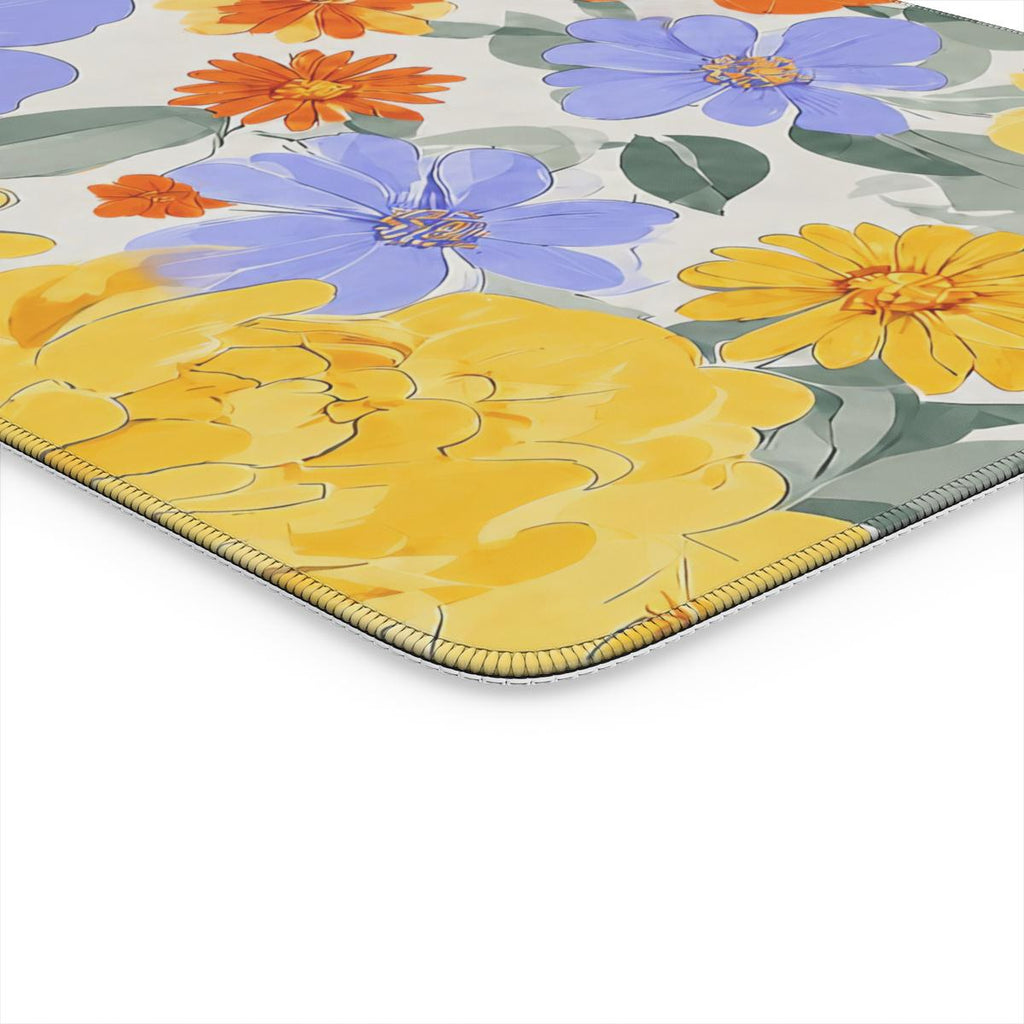 Electric Dreams Floral Desk Mat | Vibrant Bloom Mouse Pad for Bold Workspaces