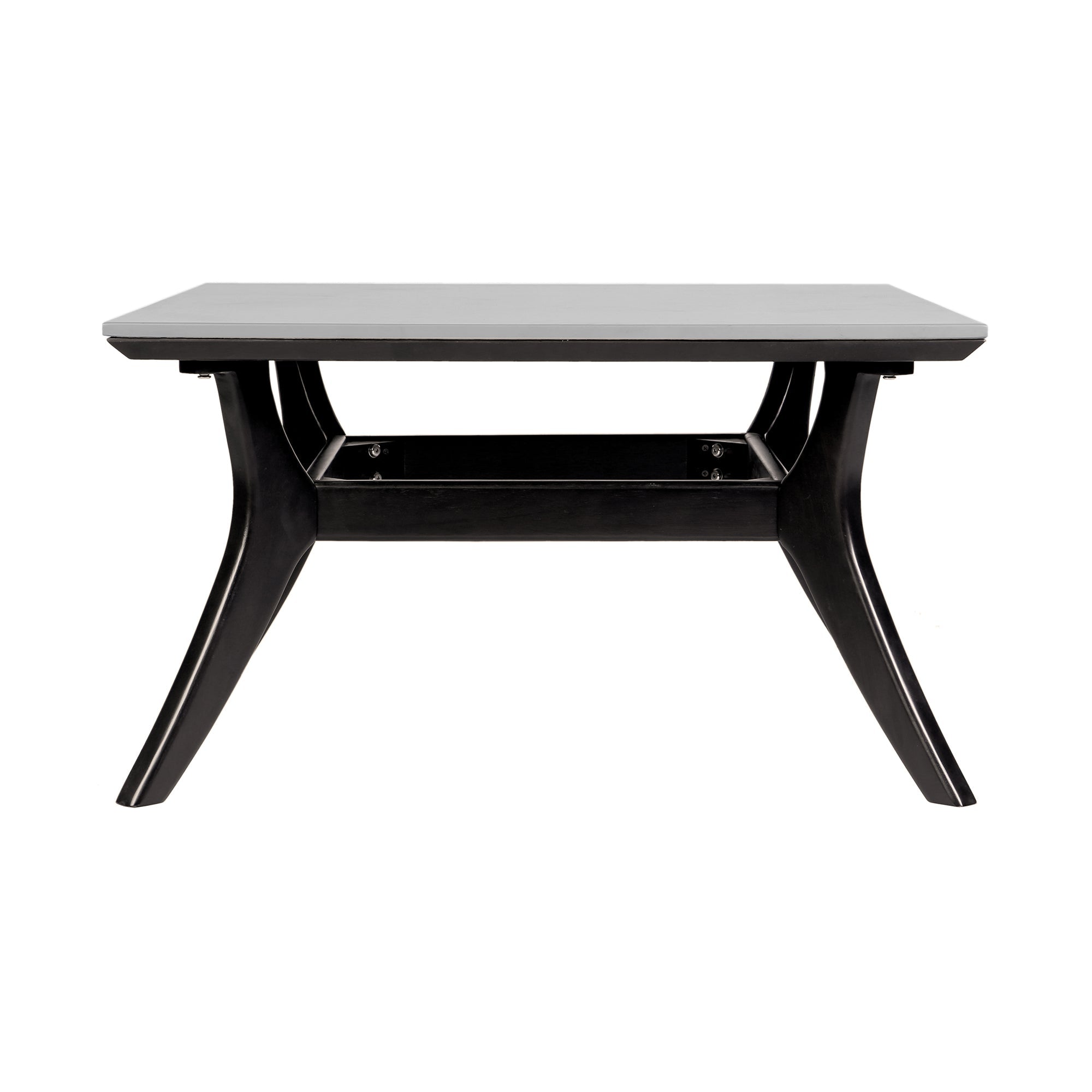 Beckham Outdoor Coffee Table in Dark Eucalyptus Wood and Super Stone