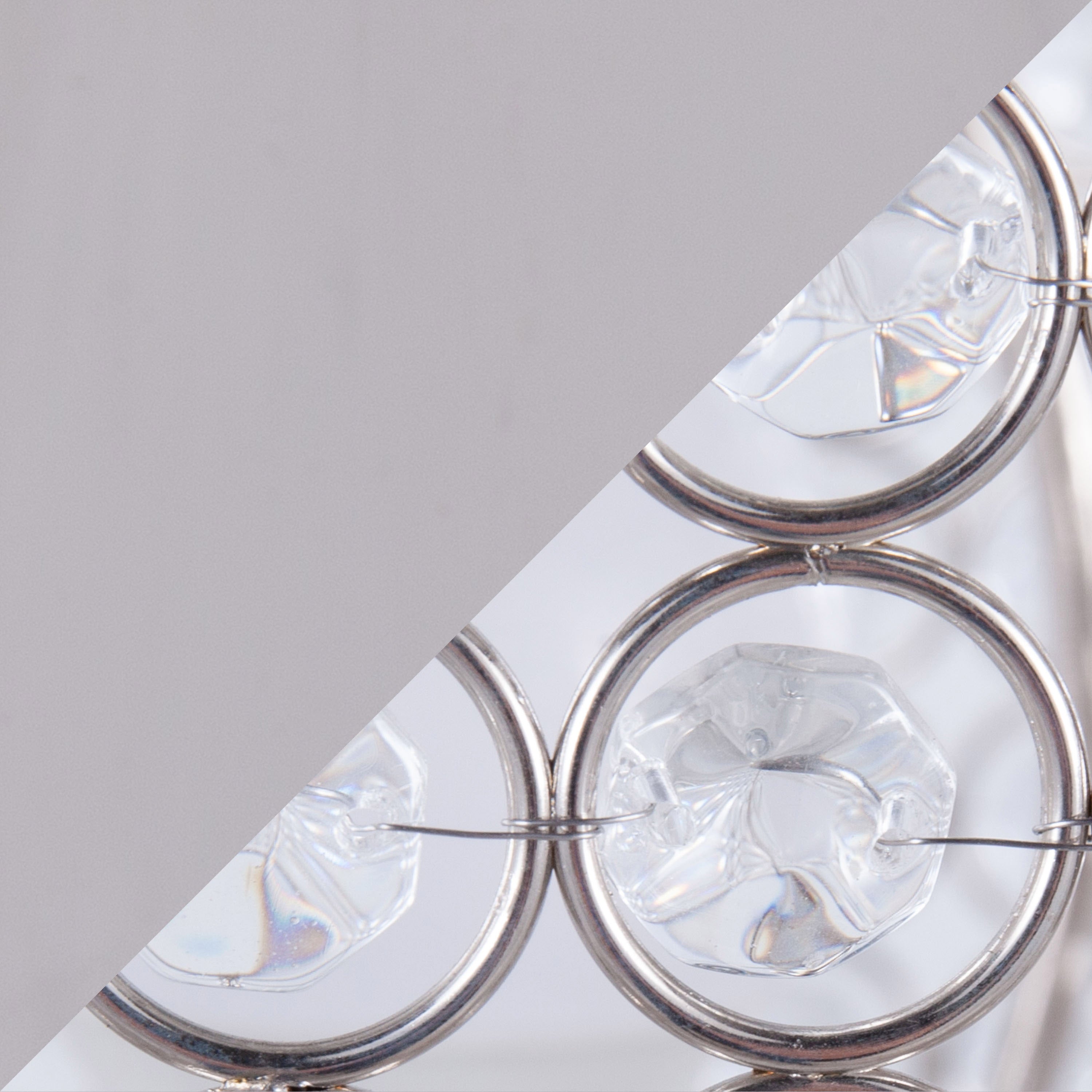 Ashland 27' Contemporary Metal Table Lamp in Polished Nickel with Round Clear K9 Crystal Beads and Polished Nickel Shade from Grandview Gallery by LumiSource - Set of 2