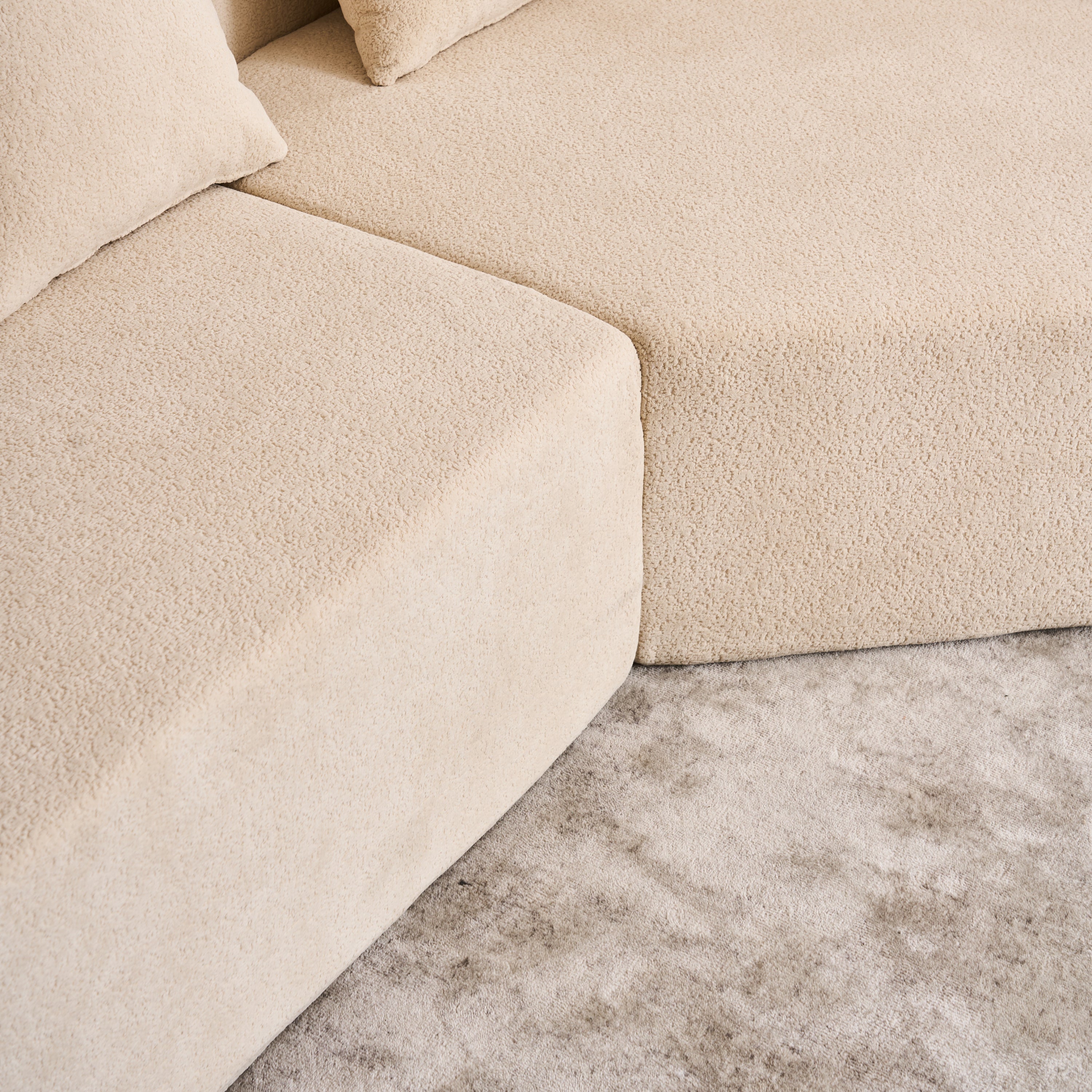 Memory Foam Couch, No Installation & Easy to Transport, Deep Seat Modern Sofa with Chenille Fabric, Couch for Living Room, Bedroom, Apartment, Home Office