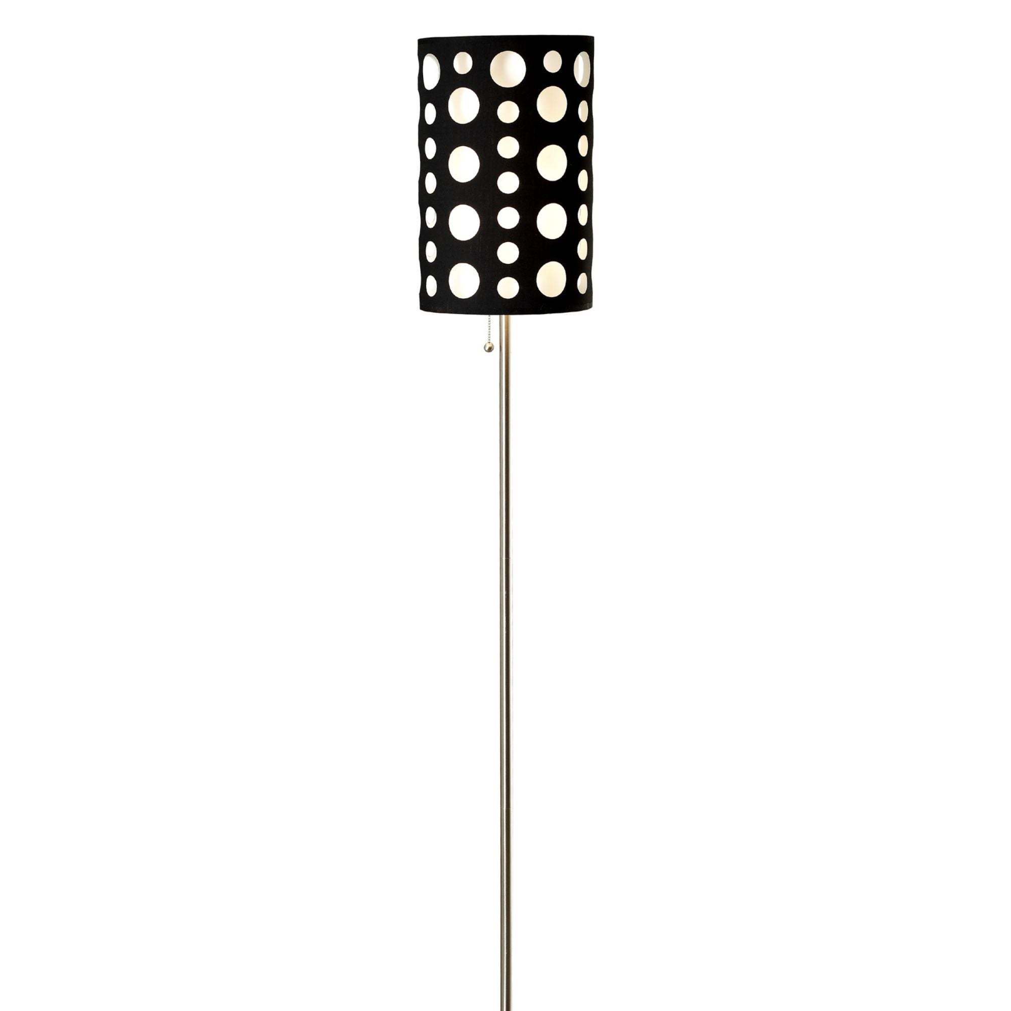 66' Tall Metal Floor Lamp, Retro design with Black and White Shade