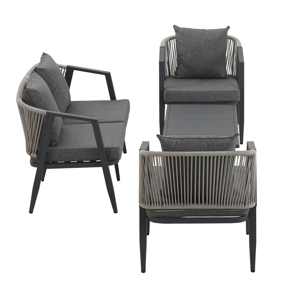 U_STYLE Durable and Comfortable Outdoor Seating Set,Suitable for Patios, Lawns, and Poolsides