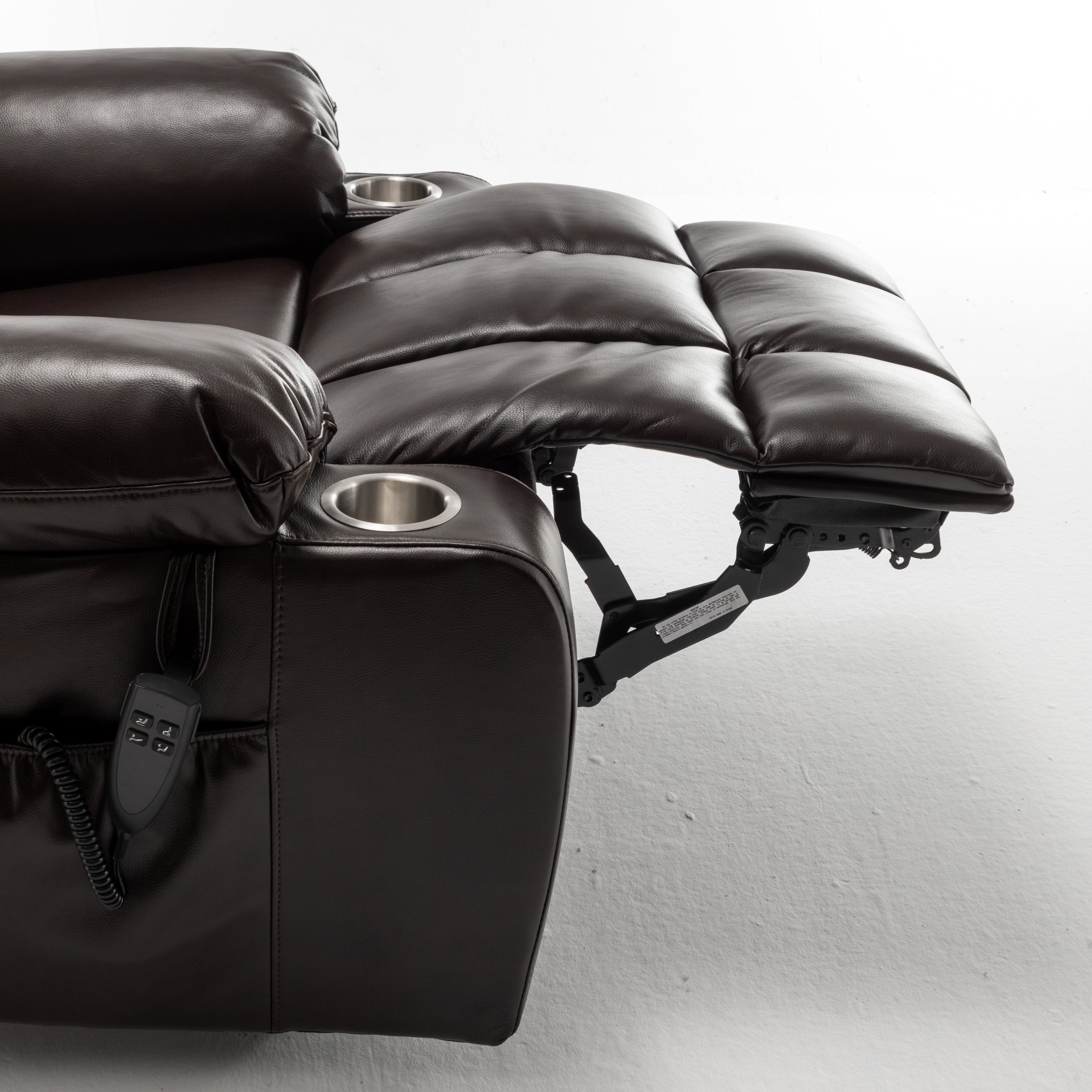 Lift Chair for Big and Tall Person with Inconvenient Legs: High Density Foam Lift Sofa with Heat and Massage, 2 Pockets, 2 Cup Holder, 2 Remote, OKIN Motor