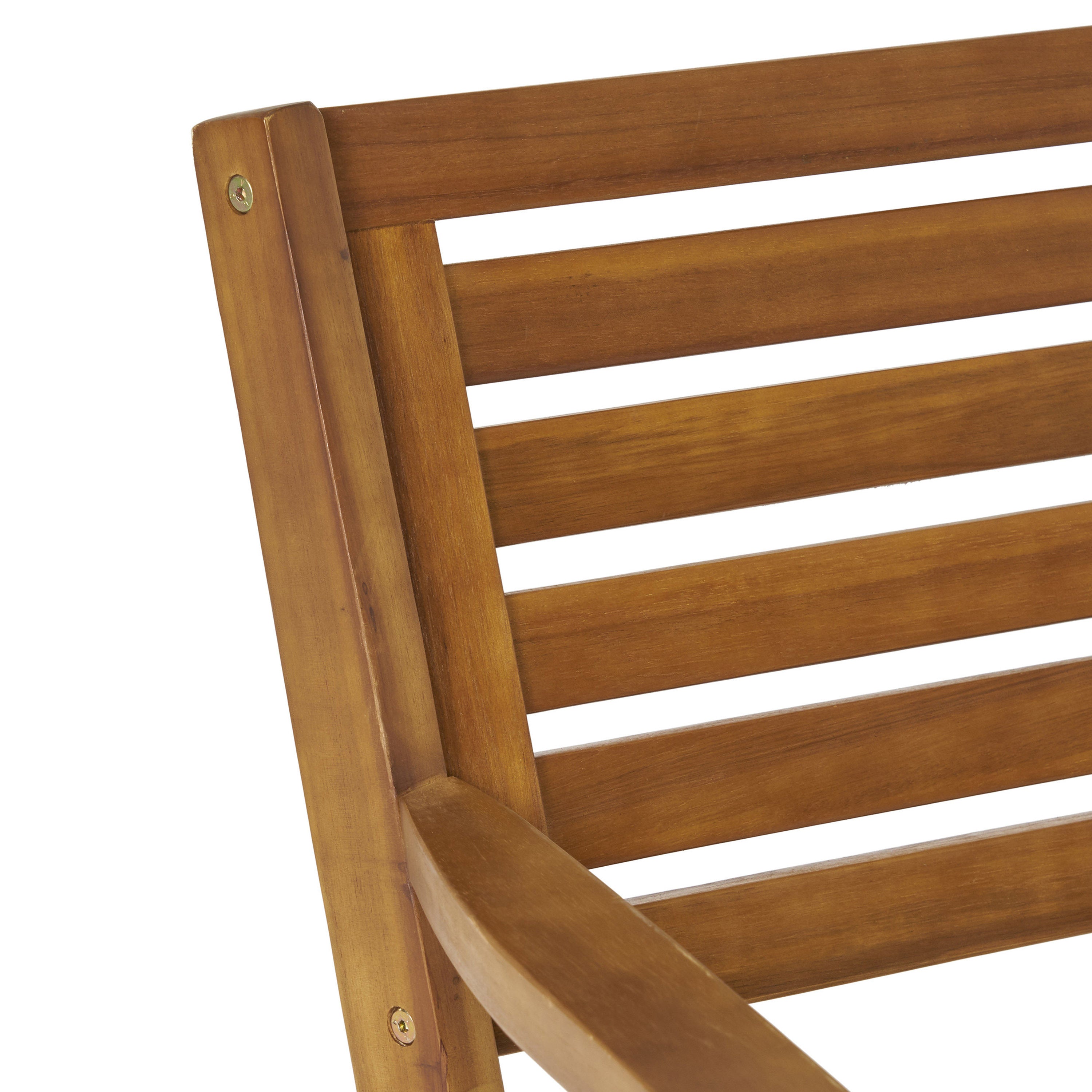 Outdoor Hermosa 5 Piece Wood Dining Set With Cushions, Teak Finish With Beige Cushion