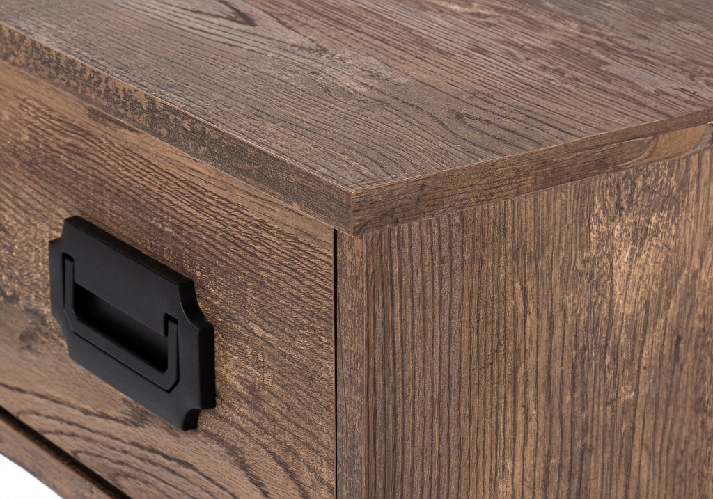Computer Desk, Home Office, Laptop, Storage Drawers, 48'l, Work, Brown Laminate, Black Metal, Transitional