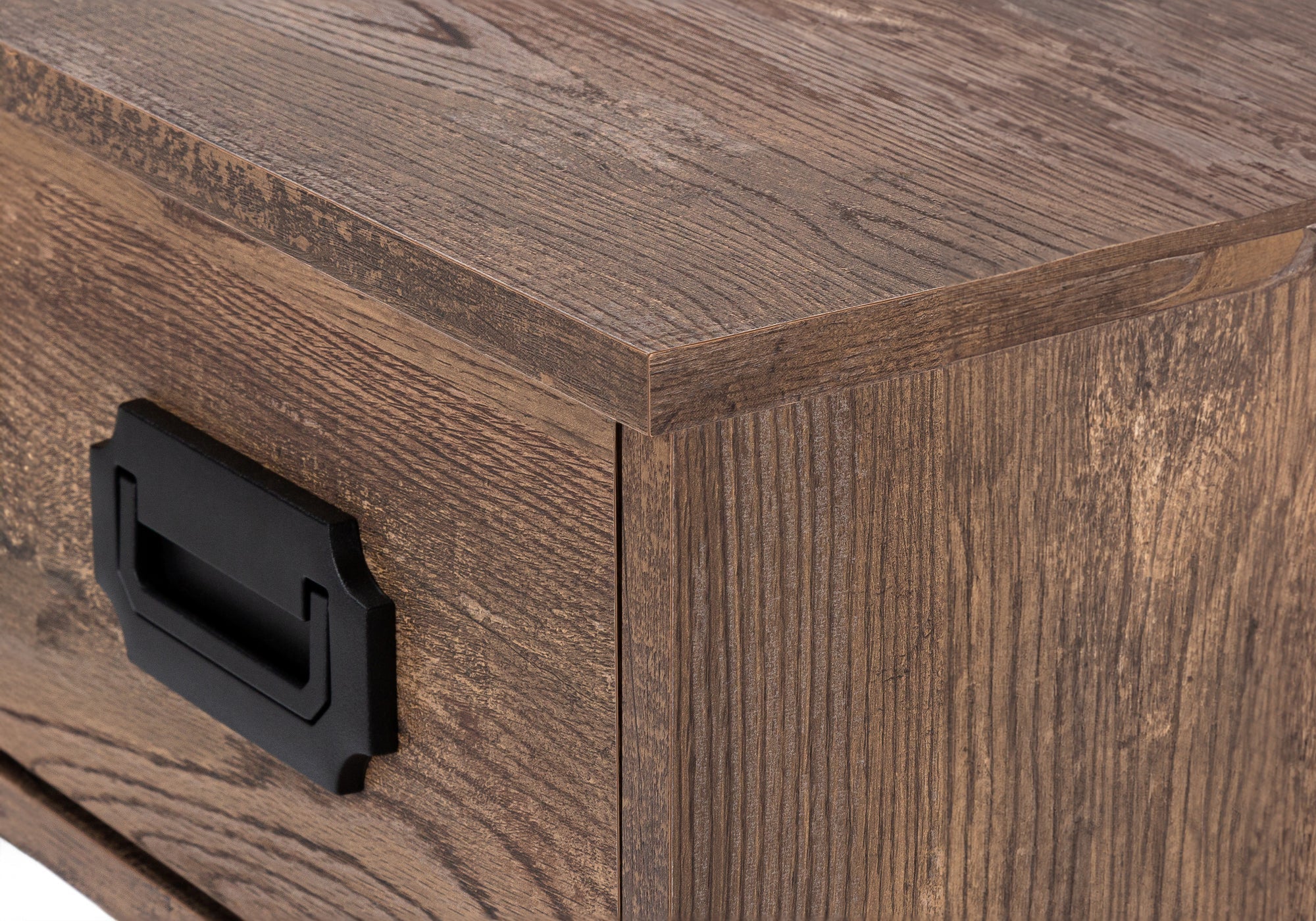 Computer Desk, Home Office, Laptop, Storage Drawers, 48'l, Work, Brown Laminate, Black Metal, Transitional