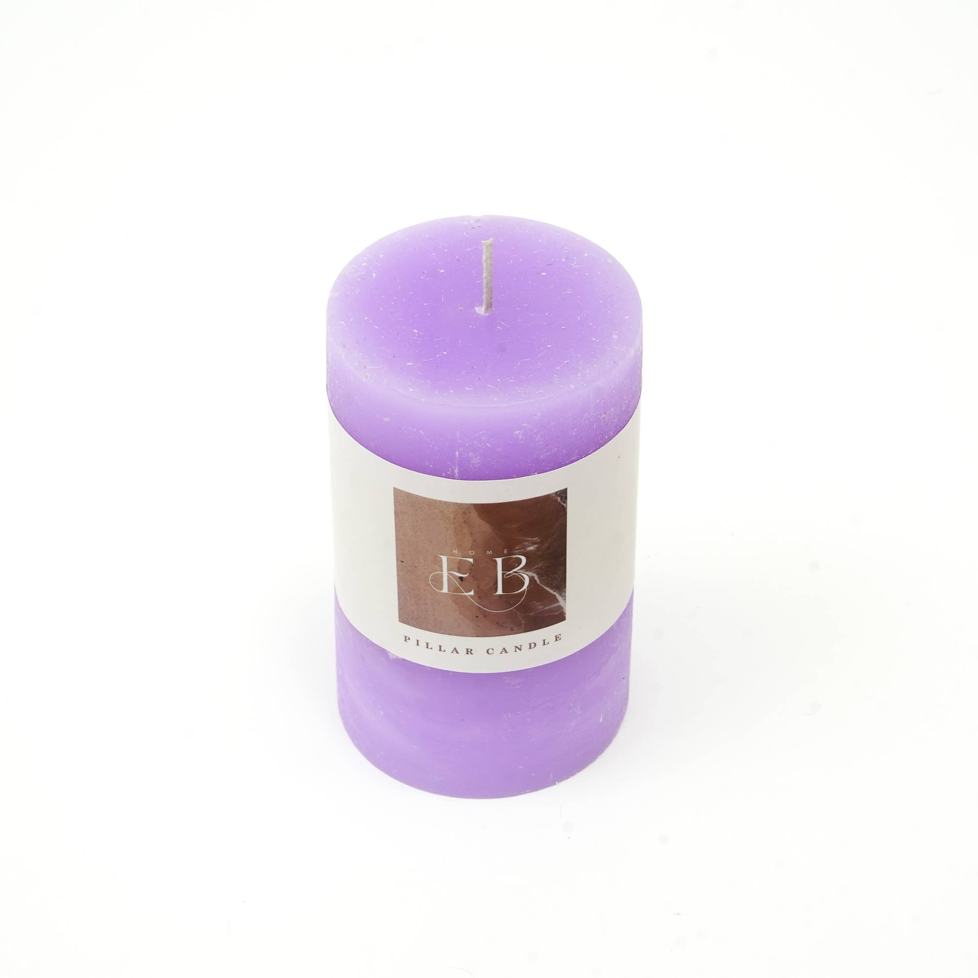 Rustic Pillar Candle 3'x5' Purple