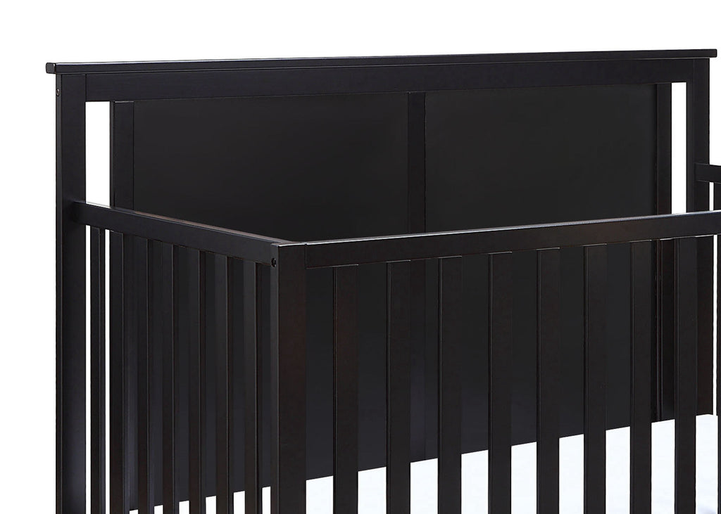 Connelly Mini Crib With Mattress Pad Black/Vintage Walnut