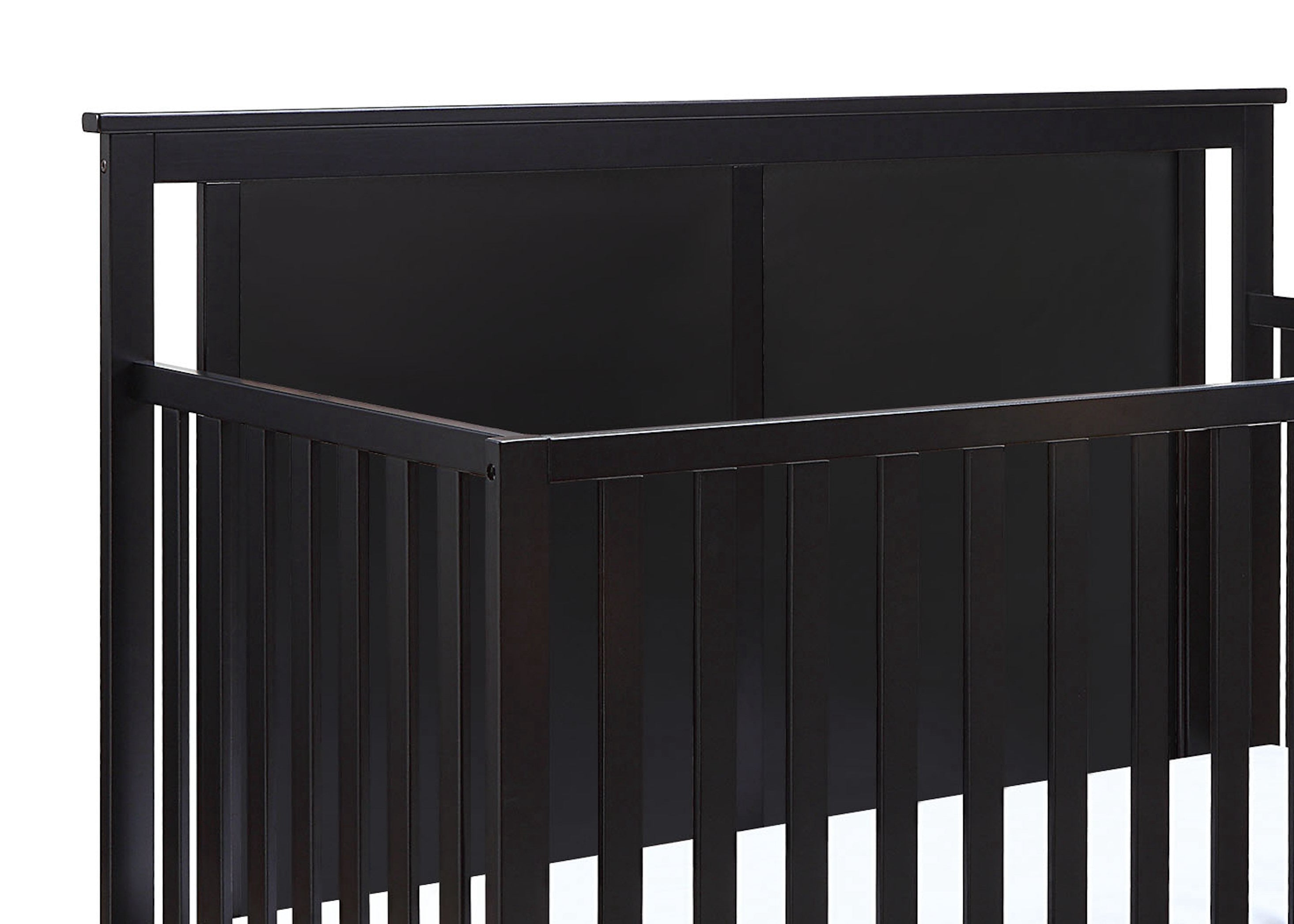 Connelly Mini Crib With Mattress Pad Black/Vintage Walnut