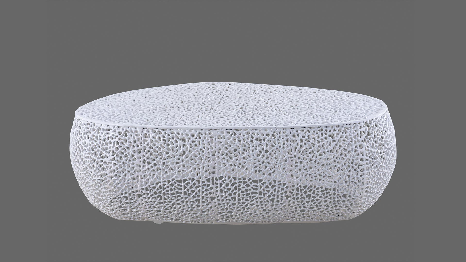 T3601-50 Oval Coffee Table White