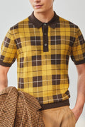 Plaid Short Sleeve Polo