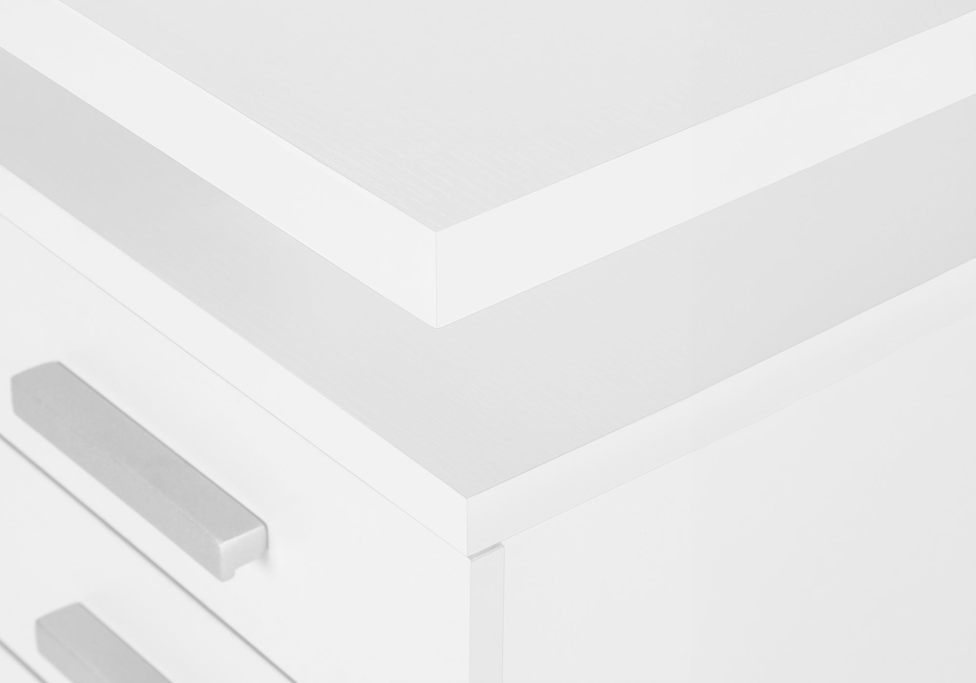Computer Desk, Home Office, Laptop, Left, Right Set-up, Storage Drawers, 48'l, Work, White Laminate, Contemporary, Modern