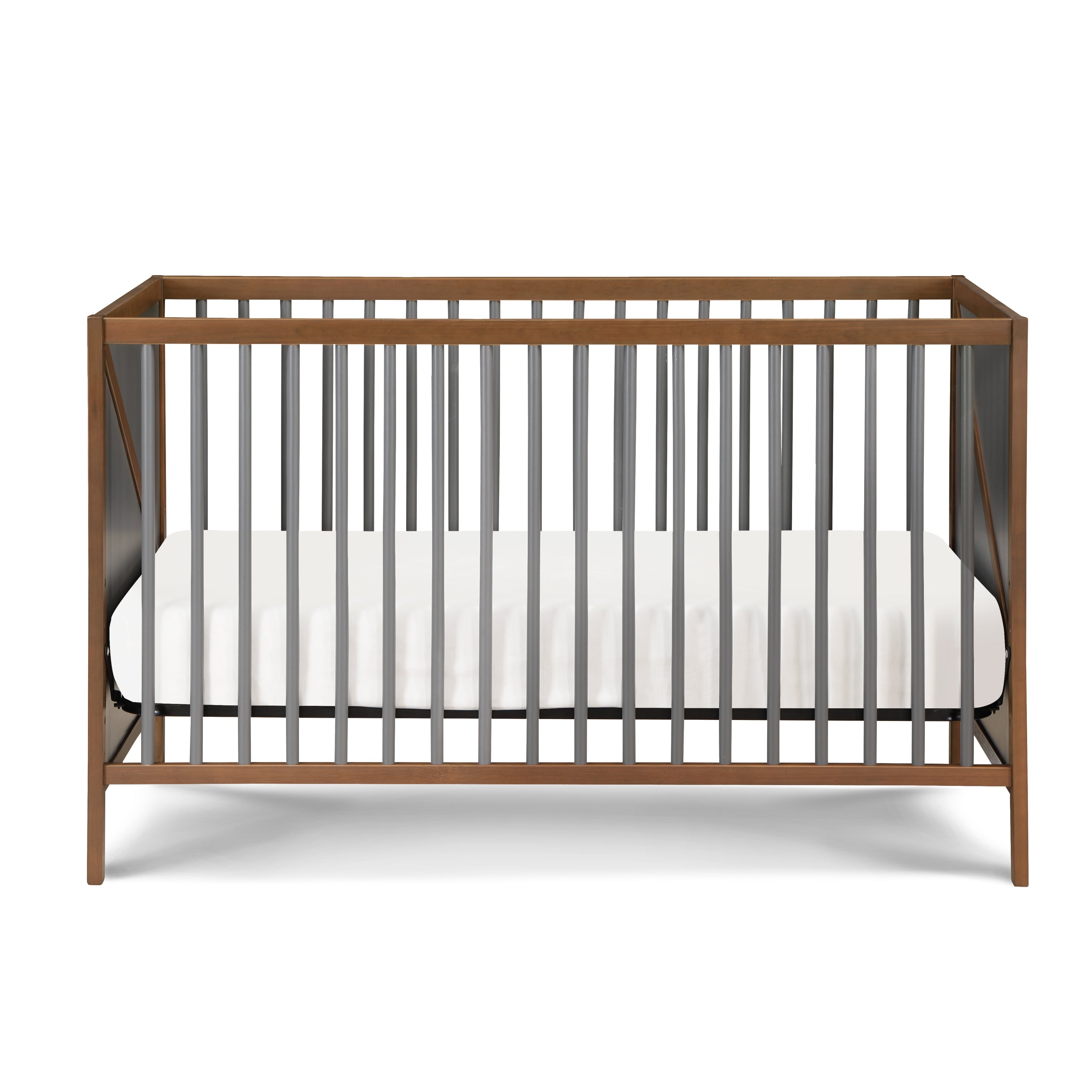 Pixie Zen 3-in-1 Crib in Walnut/Charcoal