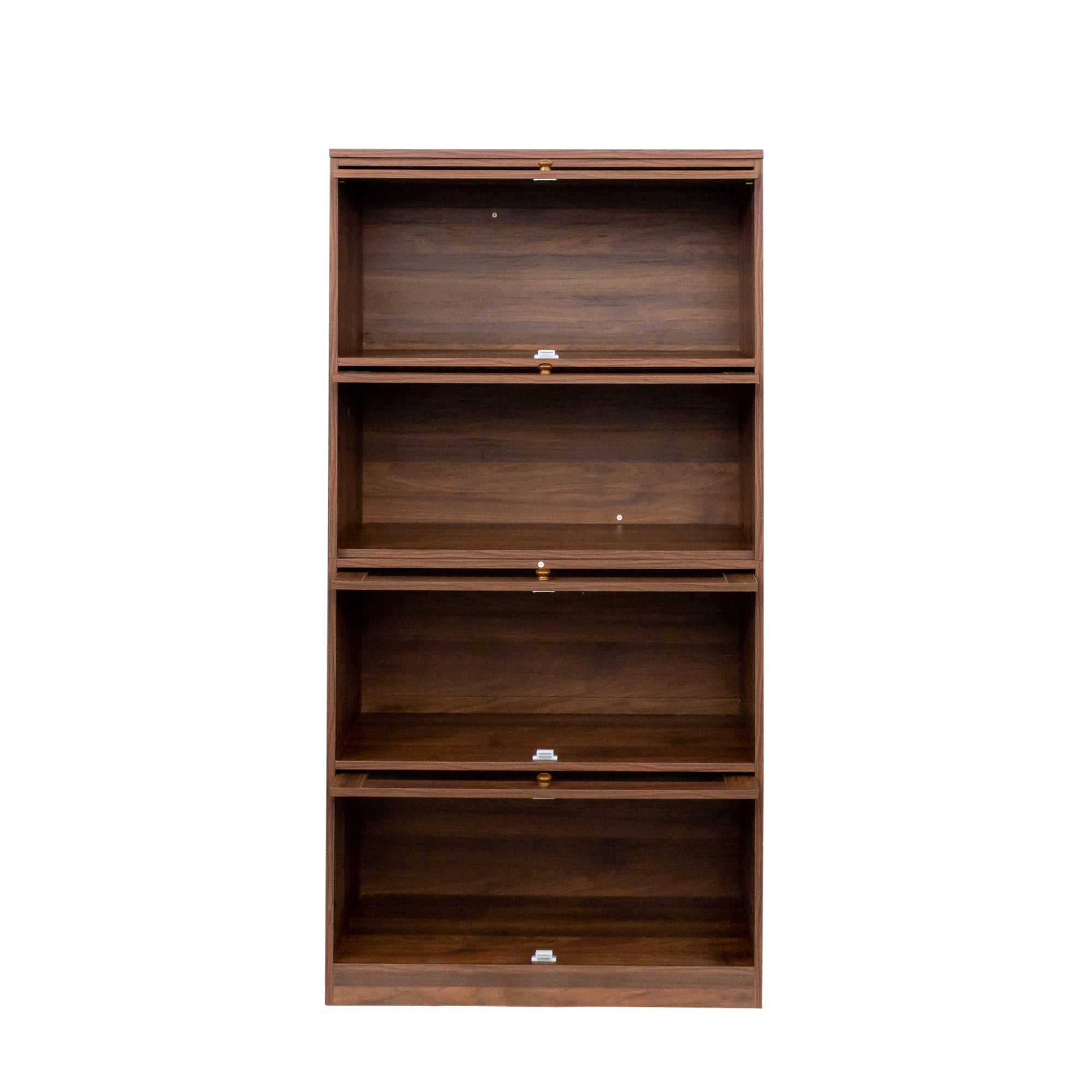 Bookcase Contemporary Closed Back Glass Doors Office Storage Cabinet Floor-to-Ceiling Low Cabinet Bookcase Against Wall Dustproof Bookshelf