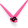 Pink Matte Acrylic Straight Taper Set 2G to 00G