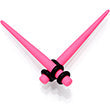 Pink Matte Acrylic Straight Taper Set 2G to 00G