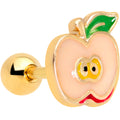 16G 1/4 Gold Tone Sweet Apple Cartilage Tragus Earring