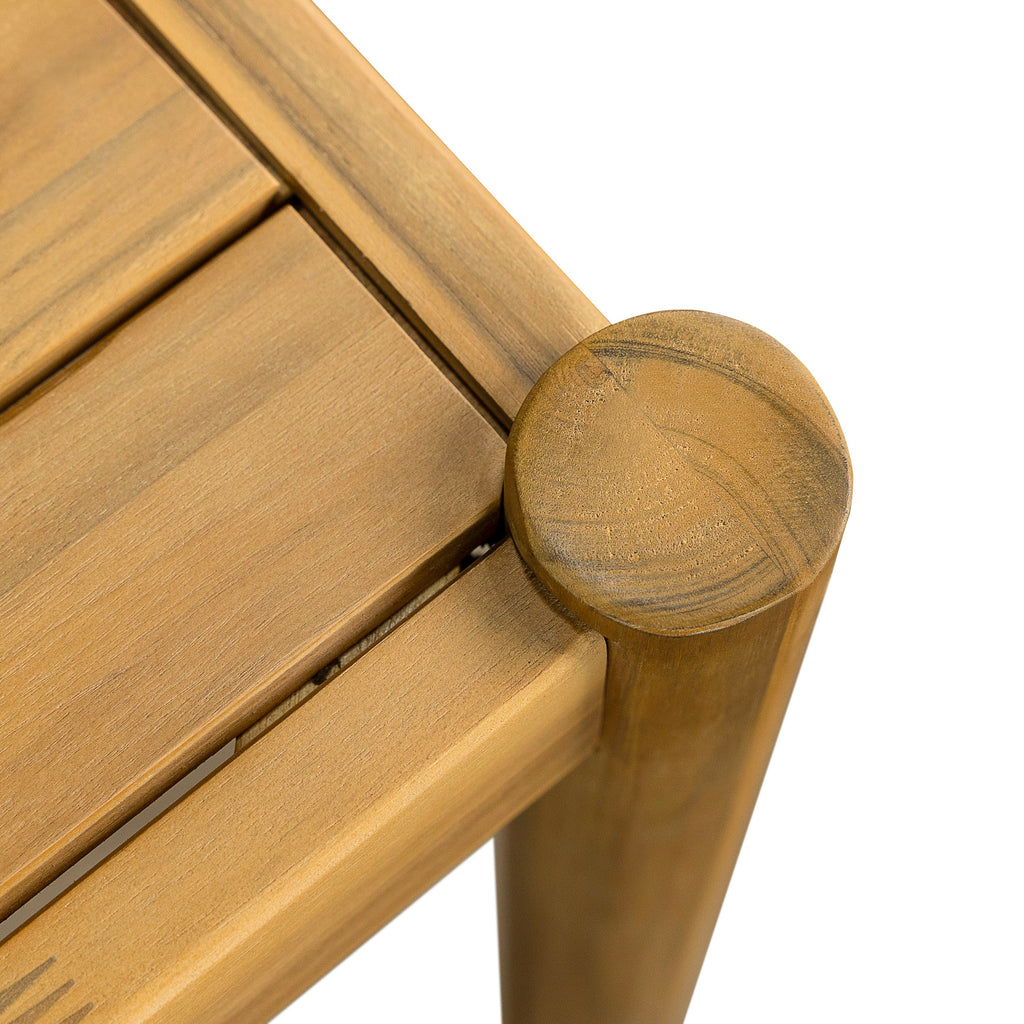 Classic Patio Dining Table, Acacia Wood, Light Teak Finish