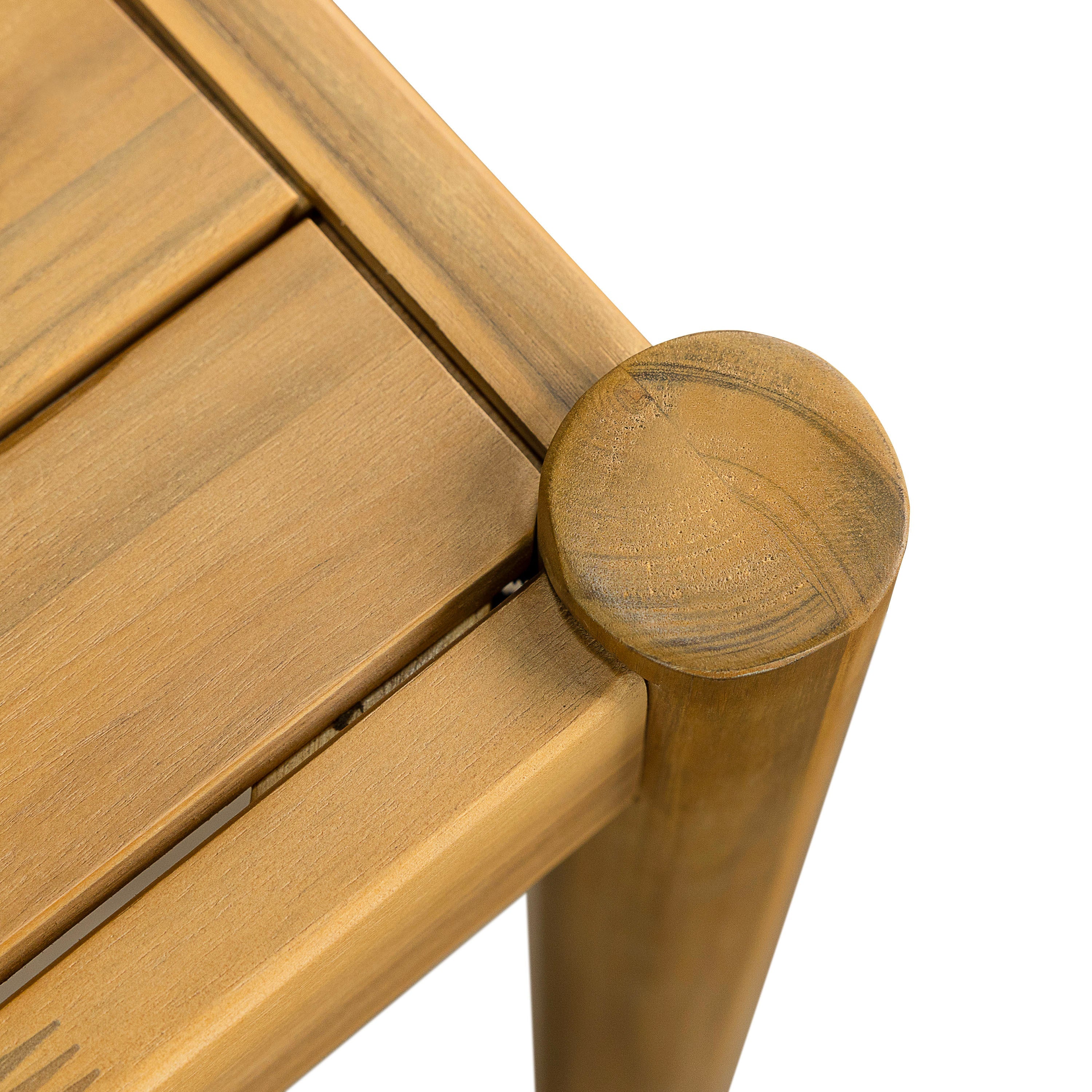 Classic Patio Dining Table, Acacia Wood, Light Teak Finish