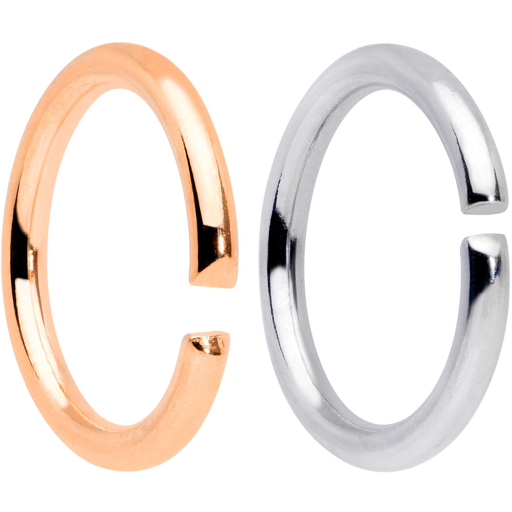 16G 5/16 Steel Rose Gold Tone Seamless Cartilage Ring Set of 12