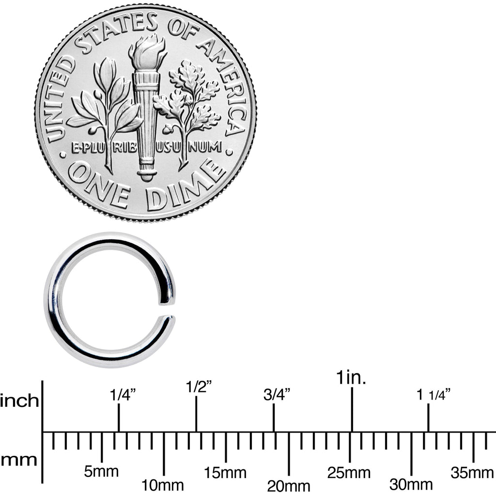 14G 5/16 Steel Mixed Gold Tone Seamless Cartilage Ring Set of 12
