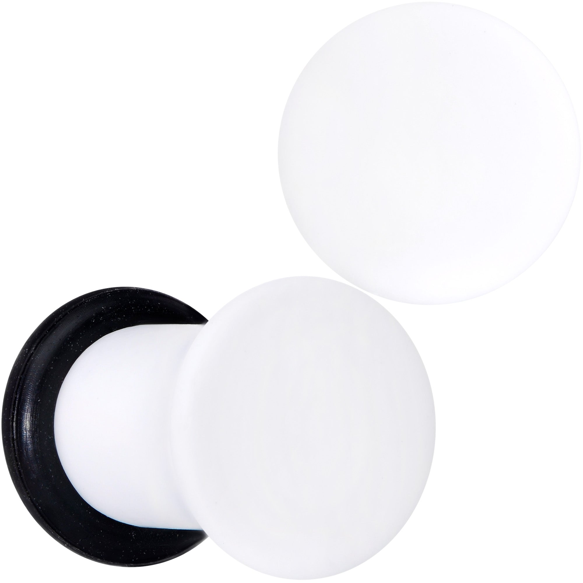 Wonderful White Matte Acrylic Single Flare Plug Set