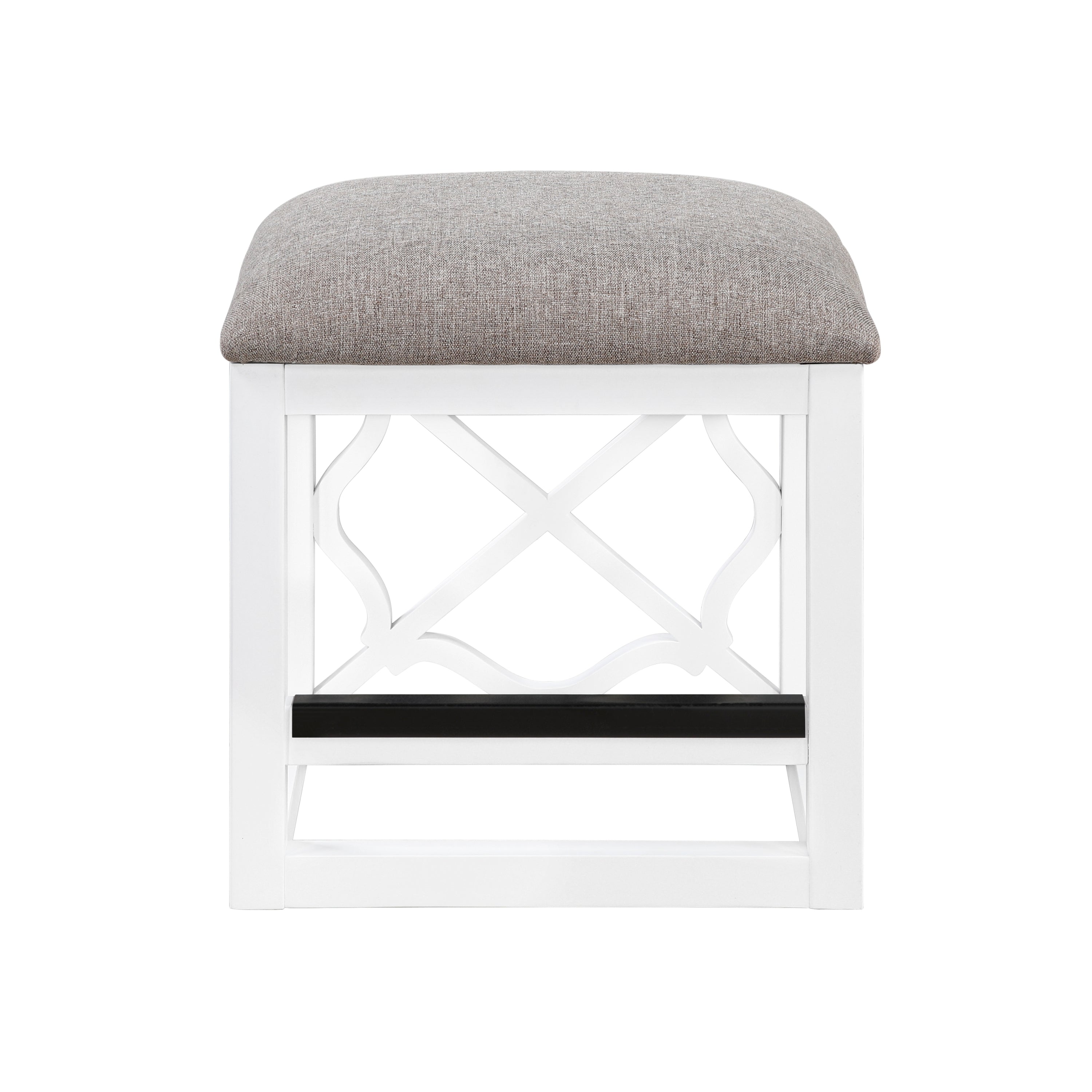 Desks and Stool Set 3pc White Finish Rolling Desk with Casters, 2 Charging ports Home Office Furniture
