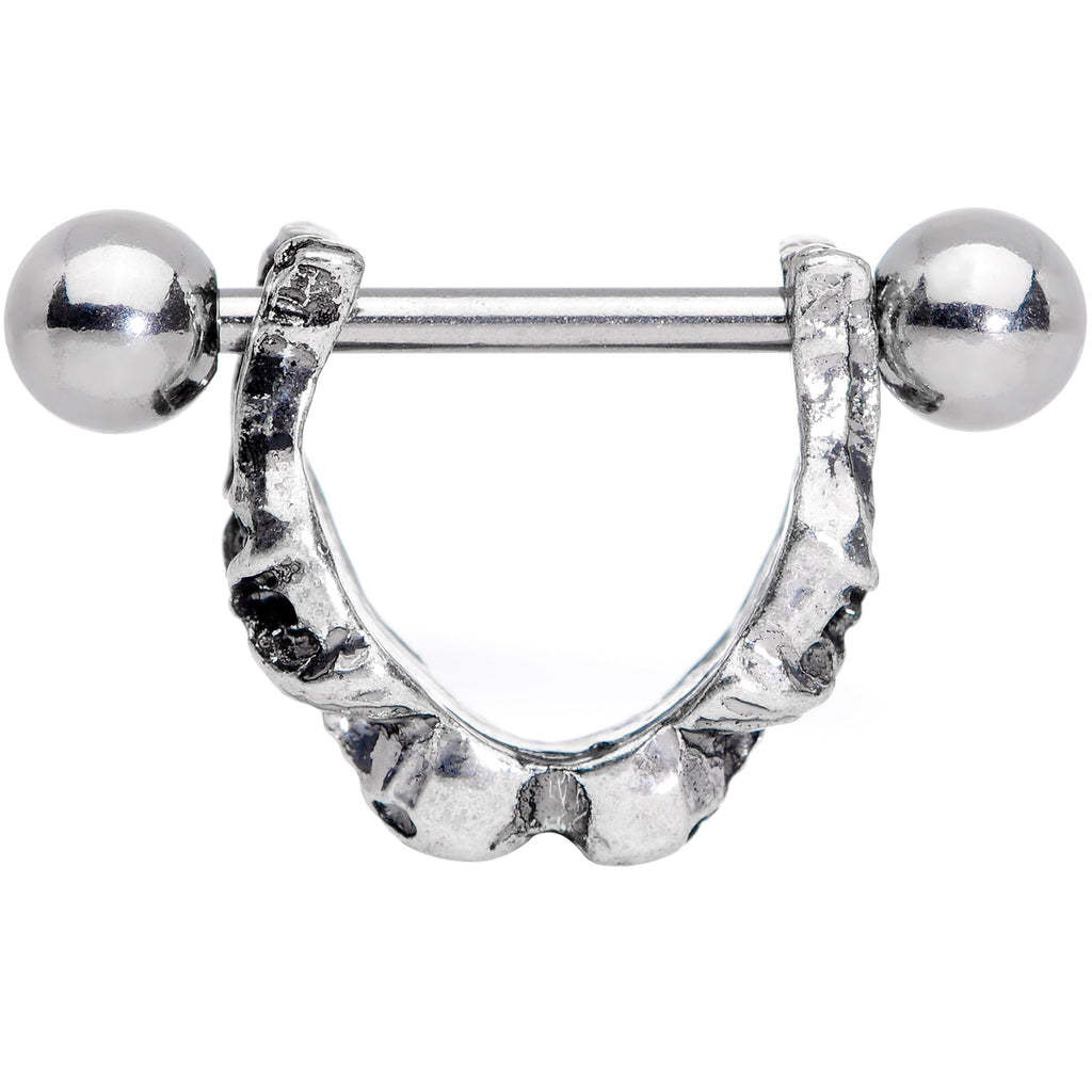 16G 3/8 Scary Skull Halloween Cartilage Cuff