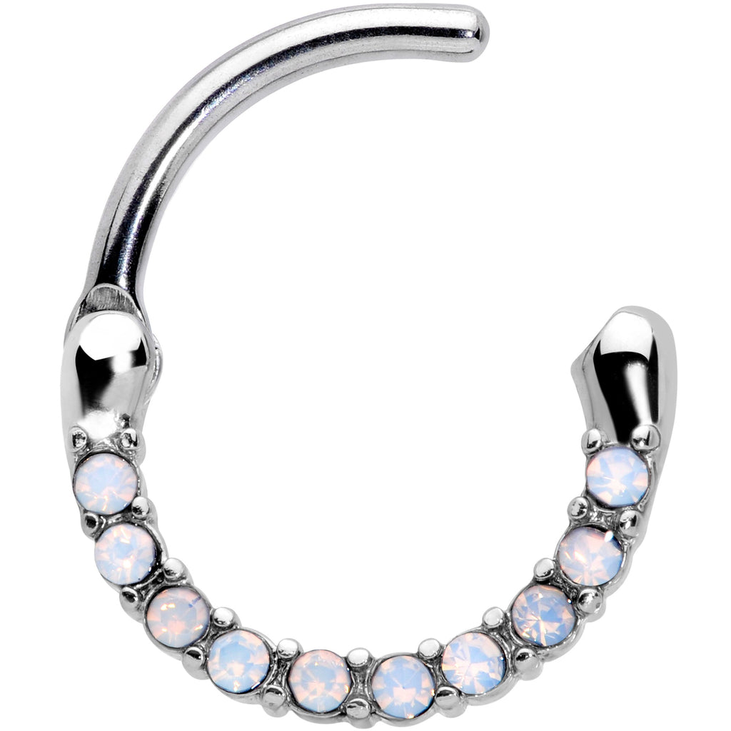 16G 5/16 Aurora Gem Paved Cartilage Clicker