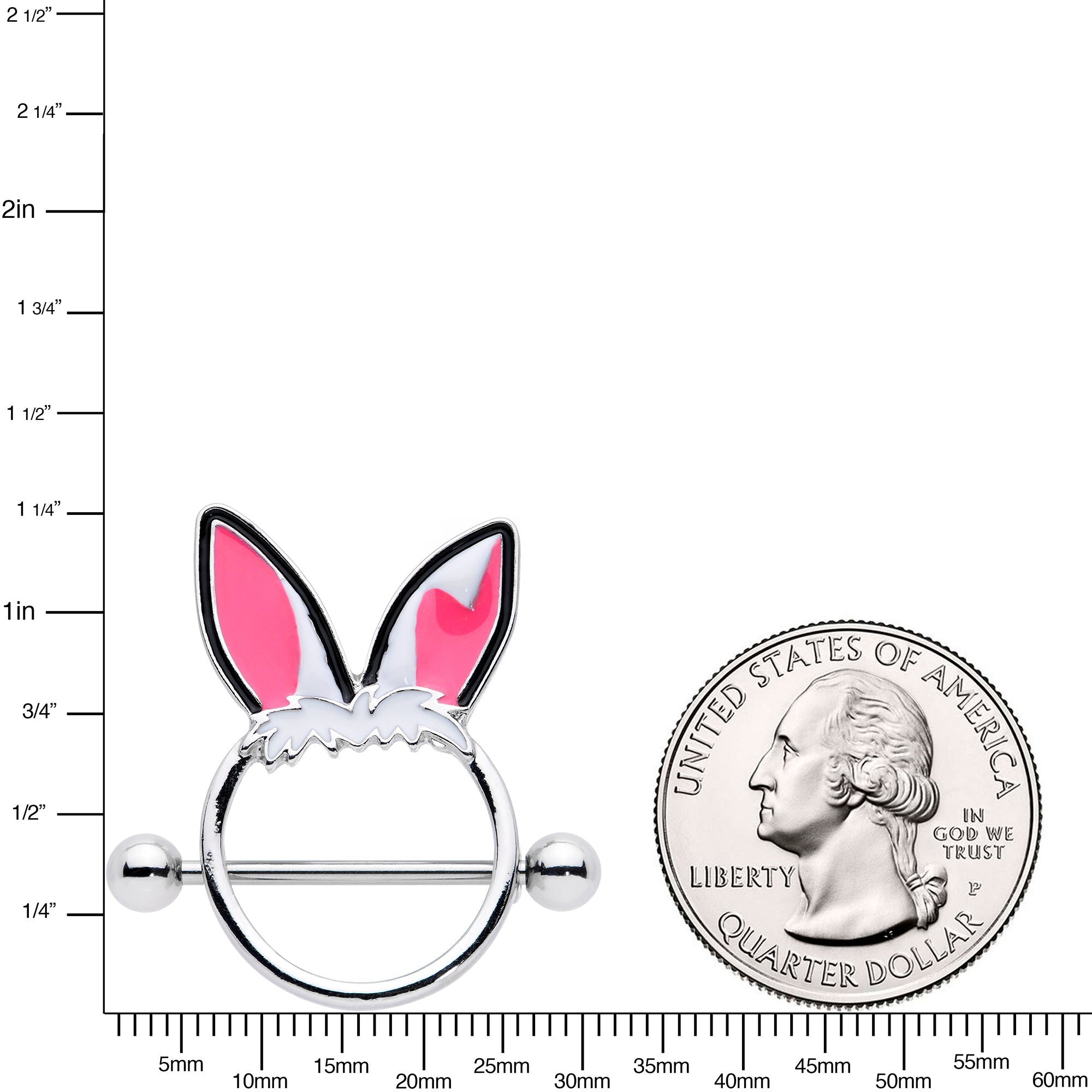 14G 11/16 Easter Bunny Ears Nipple Shield Set