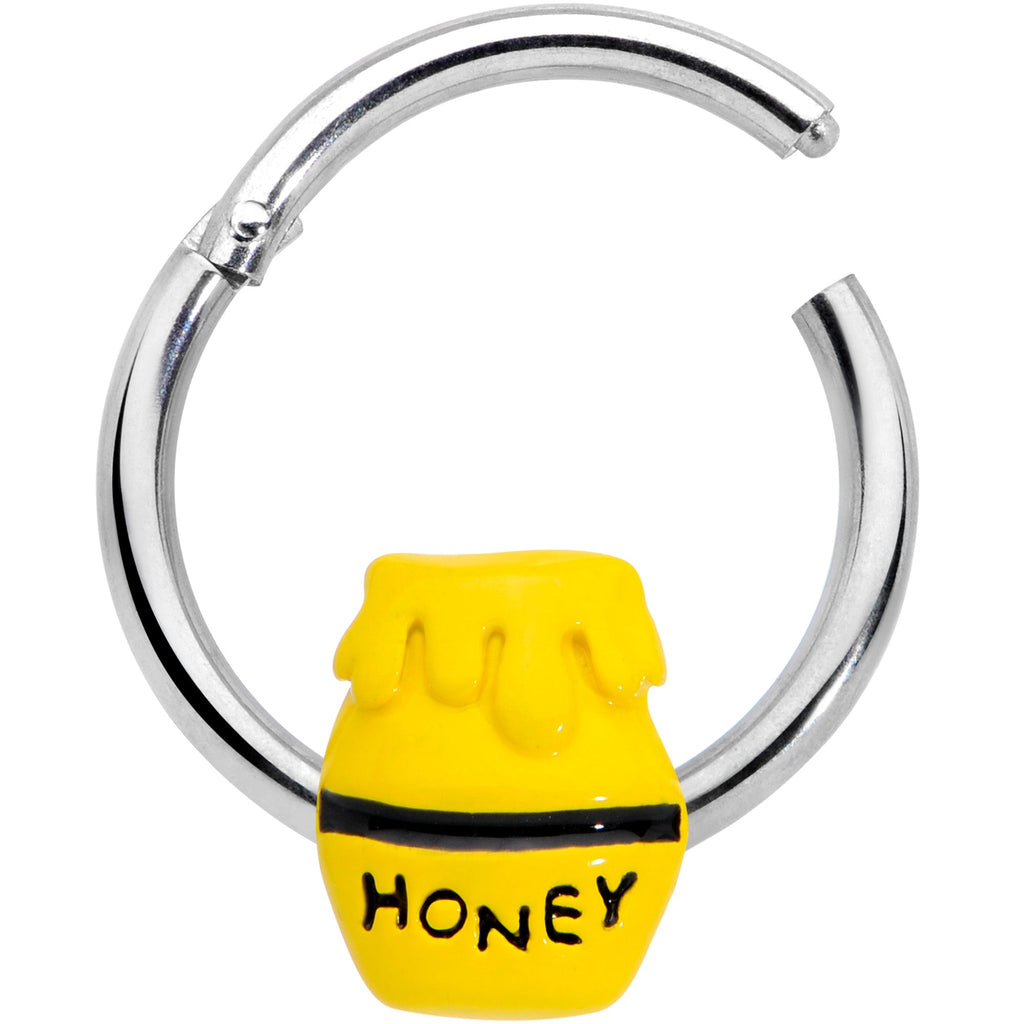 16G 3/8 Jar of Honey Hinged Segment Ring