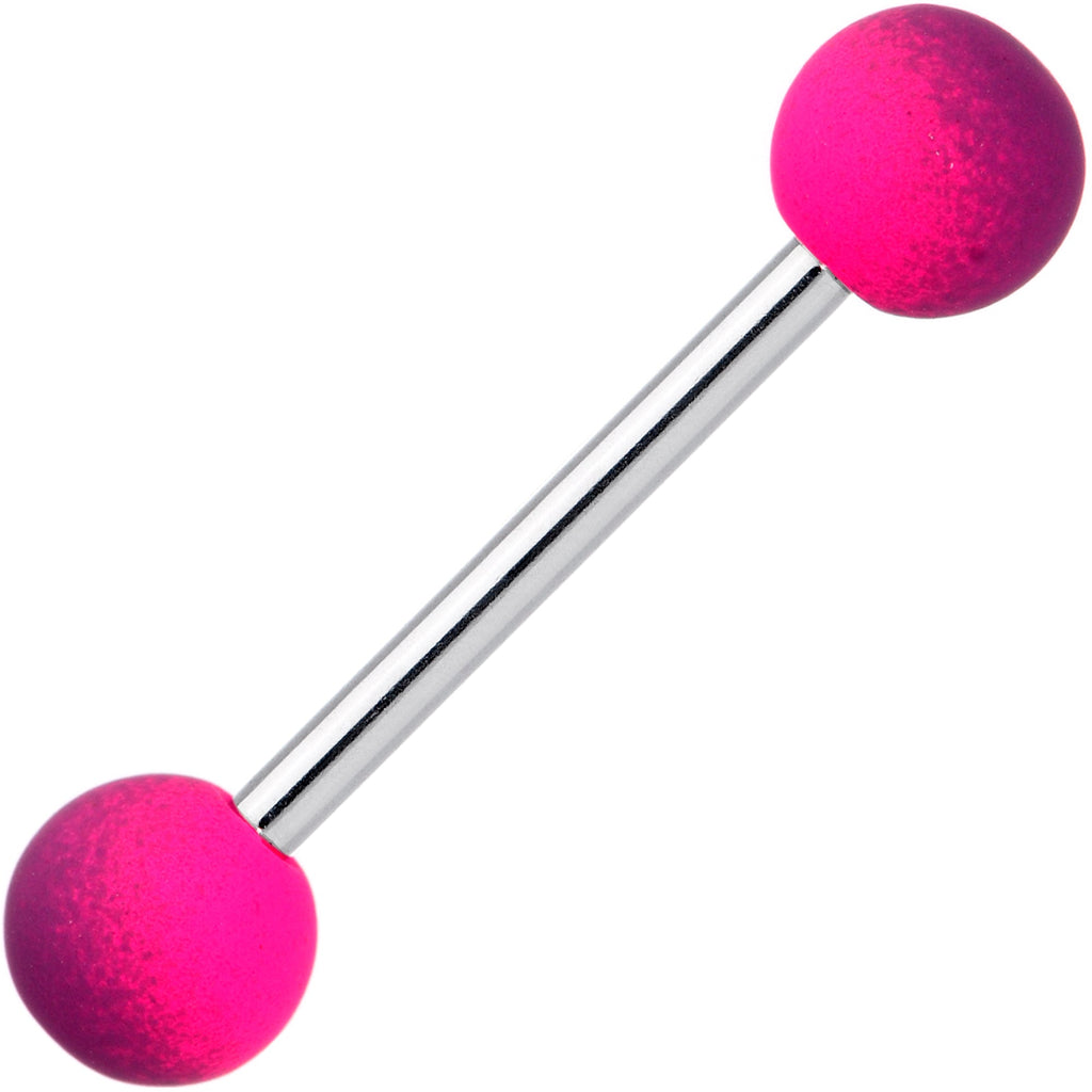 Pink Purple Ombre Soft Finish Barbell Tongue Ring