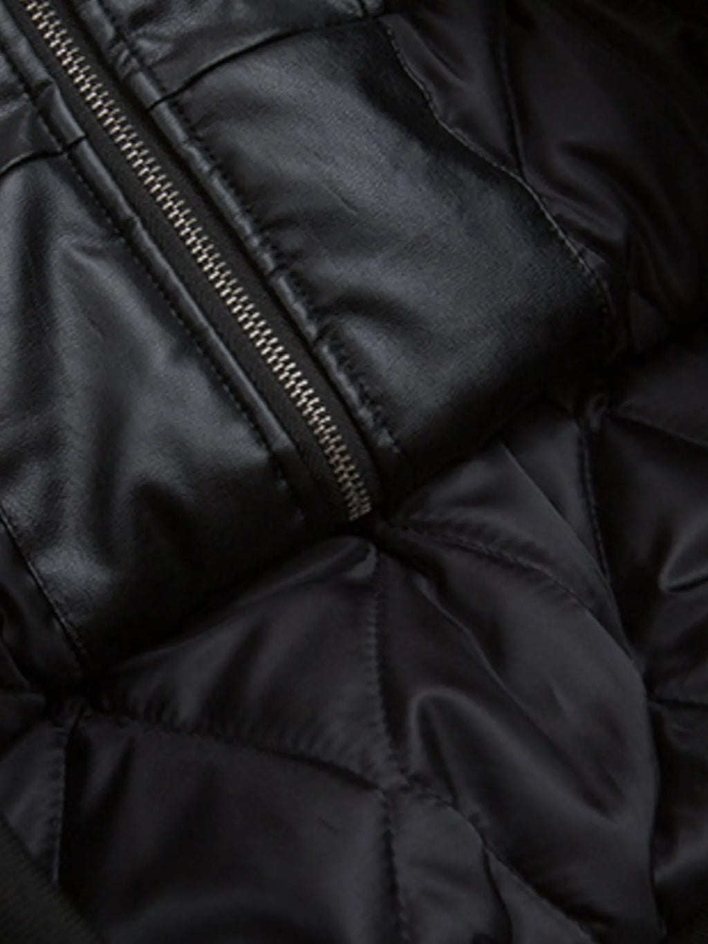 Faux Fur Hooded Contrast Bomber Jacket