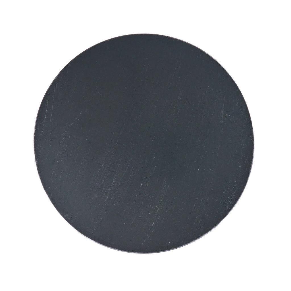 LASSEN Modern Outdoor Side Table with Hourglass Design in Matte Black Iron, 16.25 x 16.25 x 21 inches