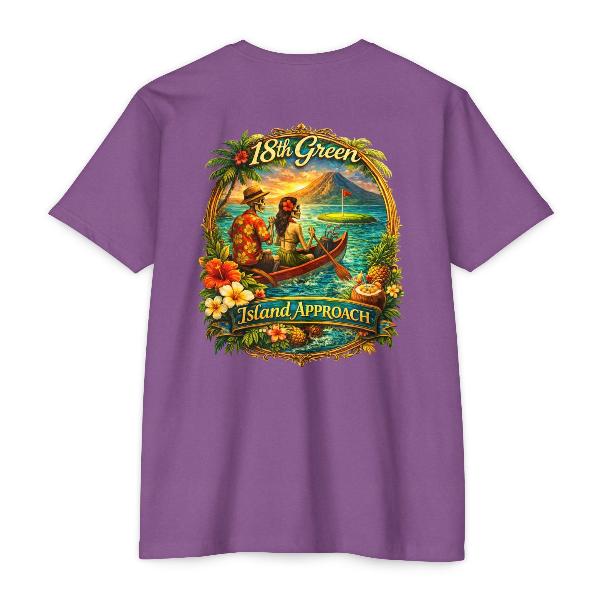 Hawaiian 18th Green Golf Tee T-Shirt — Island Rowing Couple Design