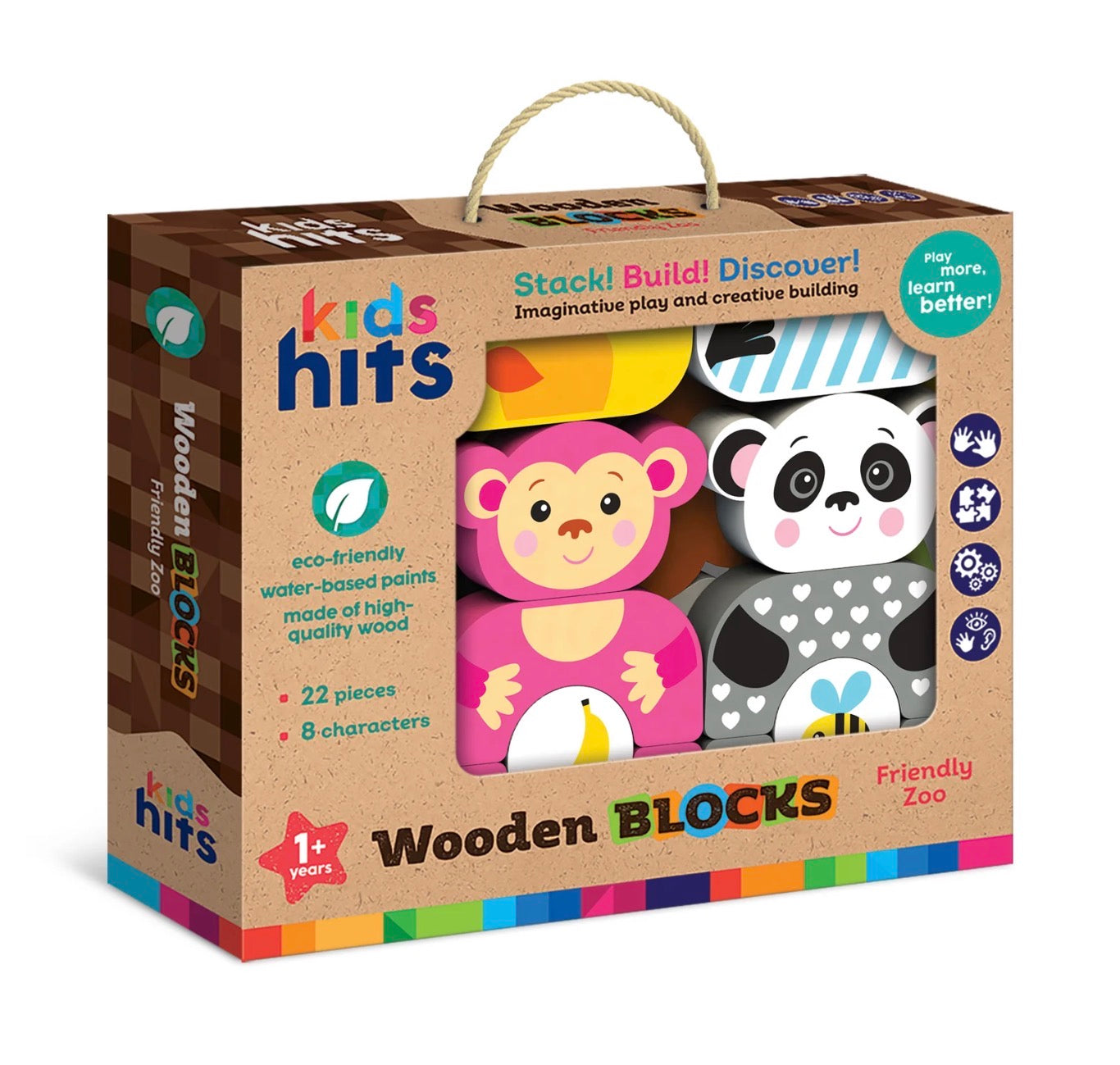Kids Hits - Wooden Blocks Friendly Zoo