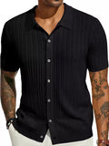 Openwork Button Down Collared Neck Shirt Plus Size