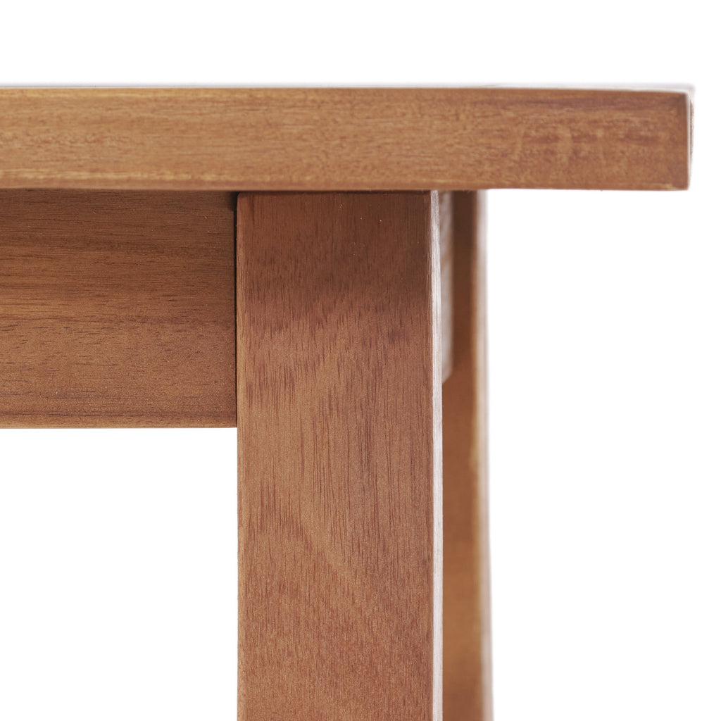 Kinesis Outdoor Side Table with Slatted Top and Wood Frame, Teak