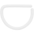 18G 3/8 White Matte D Shape Septum Ring