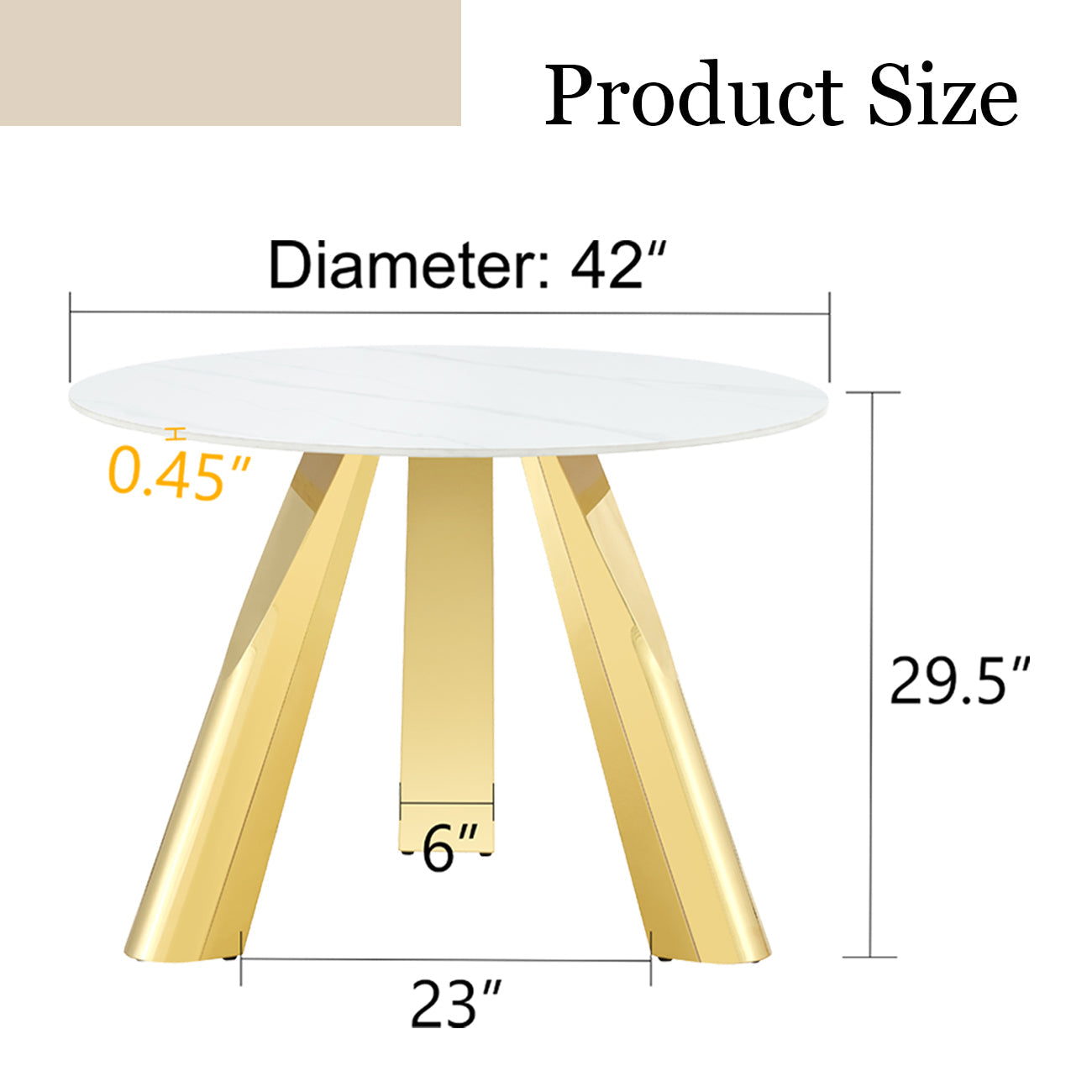 42' Luxury Sintered Stone Table: 0.45' Durable Top + 6' Steel Legs, 500lb Capacity, Stain/Heat-Resistant White/Gray Veined Surface - Modern Minimalist Design