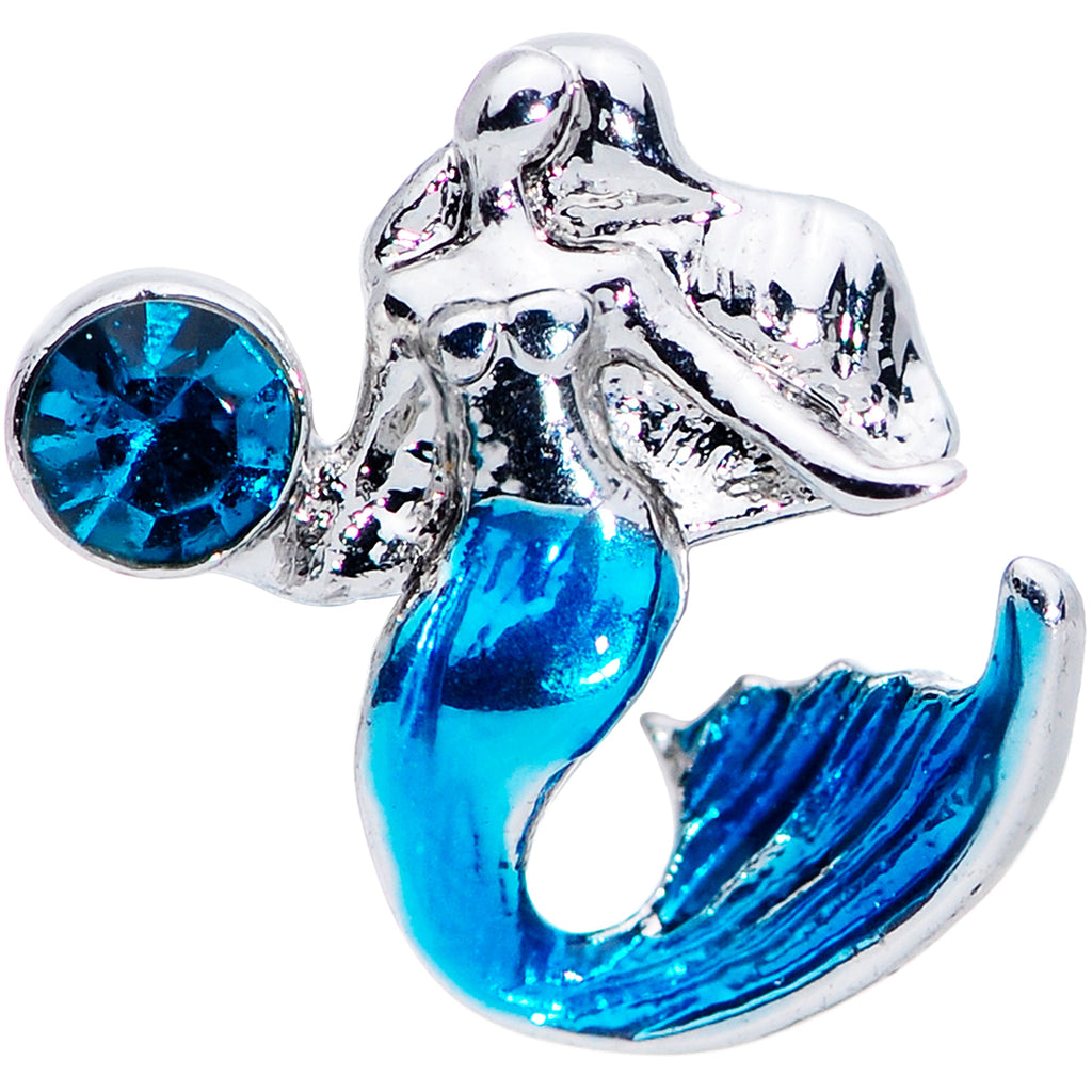16G 5/16 Aqua Gem Blue Mermaid Labret Monroe Tragus