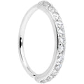 18G 3/8 Clear CZ Gem Forward Facing Closure Ring