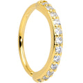 20G 5/16 Clear CZ Gem Gold Tone Forward Facing Nose Hoop